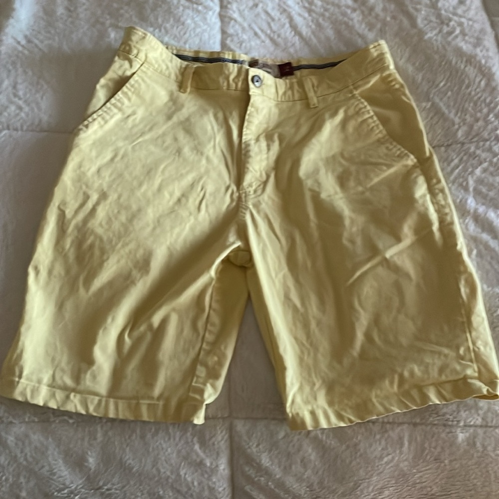 Pastel Yellow Mens Shorts